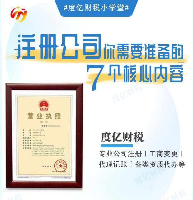注册公司你必需准备的7个核心内容！